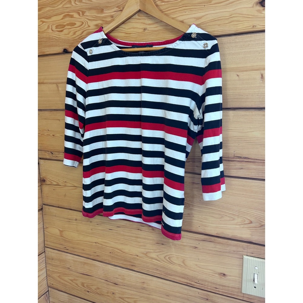 Tommy Hilfiger Nautical Stripe Boatneck Top Red White Blue Large
Costal Large - Picture 3 of 8